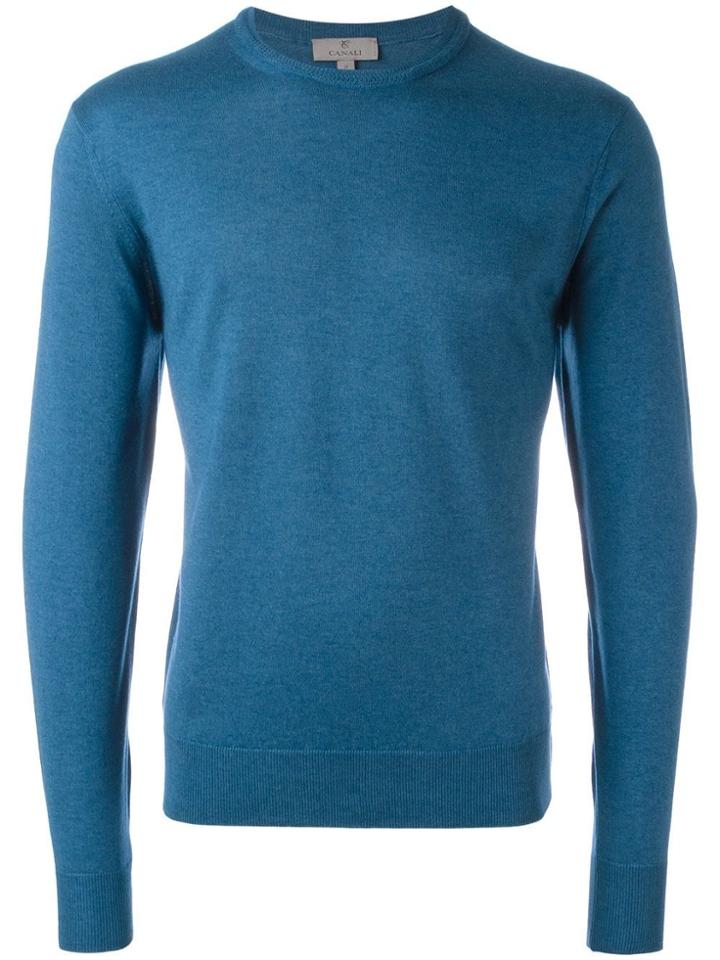 Canali Crew Neck Jumper - Blue