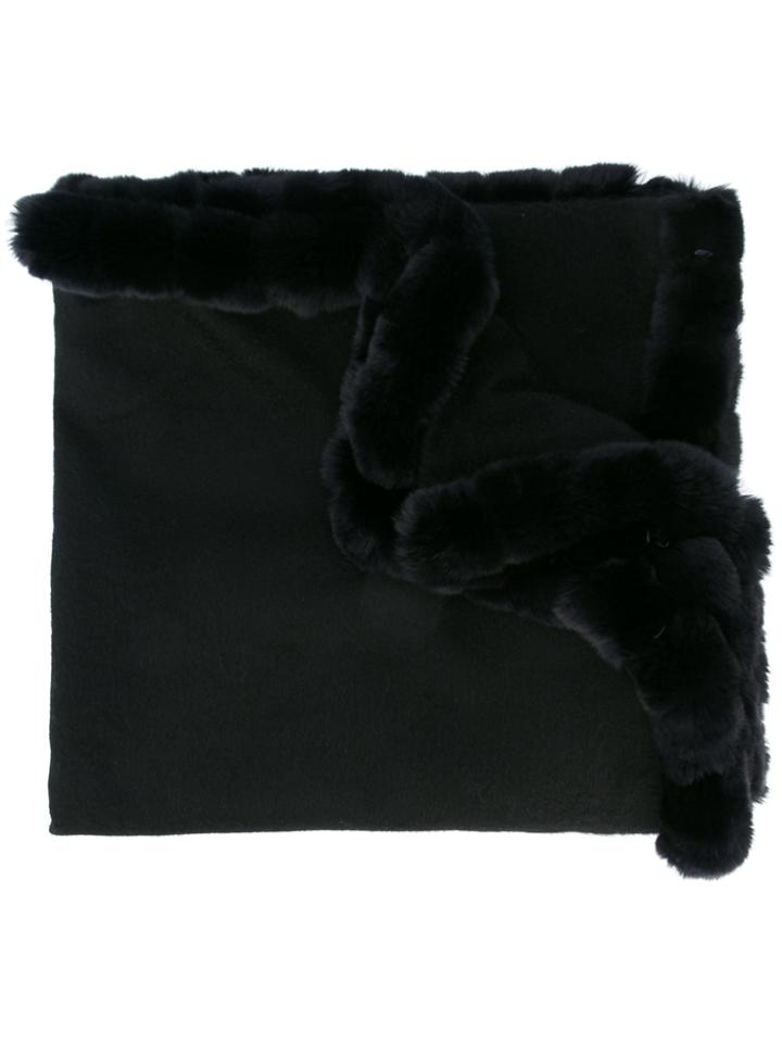 N.peal Woven Long Shawl - Black