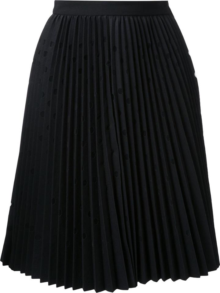 Msgm Pleated Dot Skirt - Black
