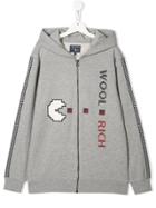 Woolrich Kids Logo Pacman Printhoodie - Grey