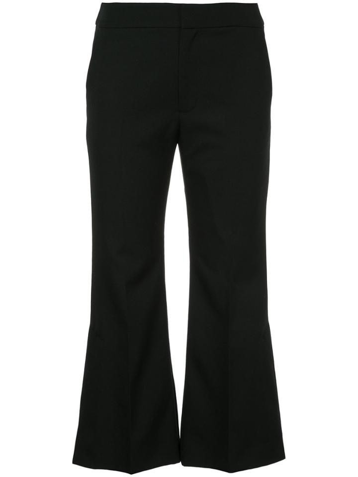 Le Ciel Bleu Cropped Flared Trousers - Black