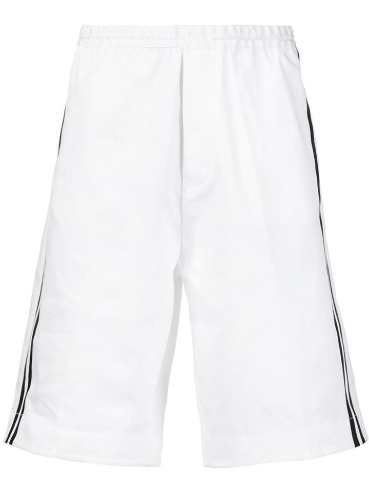 Dsquared2 Striped Track Shorts, Men's, Size: 48, White, Cotton/spandex/elastane