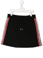 Msgm Kids Side Stripe Skirt - Black