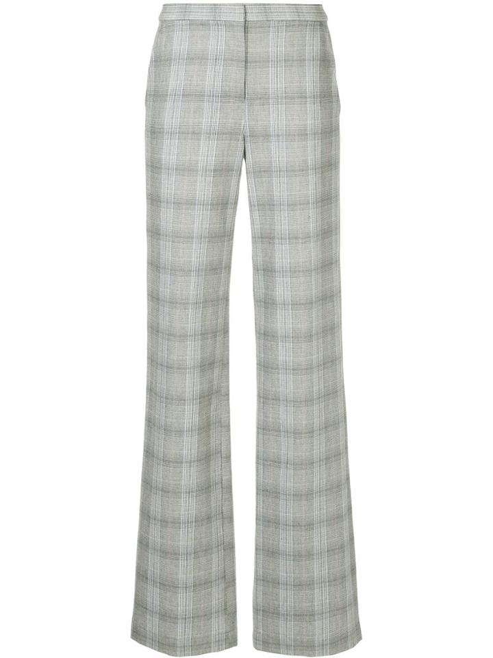Bianca Spender Prince Of Wales Check Bootleg Trousers - Grey