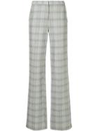Bianca Spender Prince Of Wales Check Bootleg Trousers - Grey