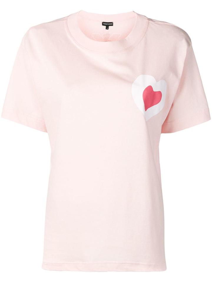 Emporio Armani Heart Print T-shirt - Pink
