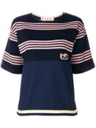 Marni Striped Design T-shirt - Blue