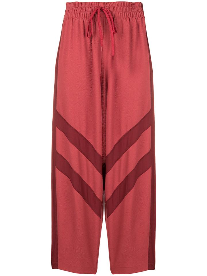 See By Chloé Stripe Detail Cropped Trousers - Red