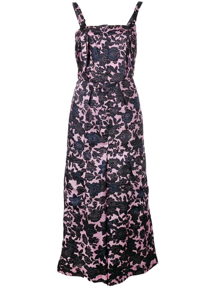 Christian Wijnants Floral Print Jumpsuit - Pink & Purple