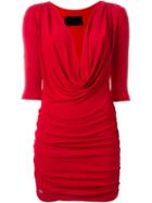 Philipp Plein Draped Mini Dress