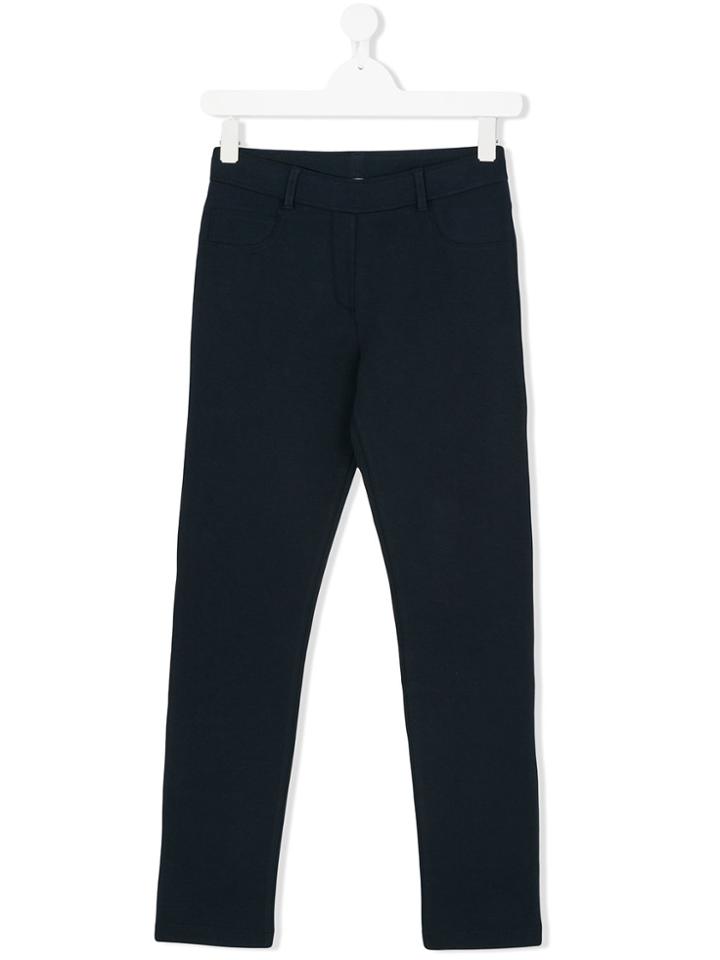 Moncler Kids Logo Patch Trousers - Blue