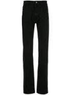 Raf Simons Laminated Zip Detail Jeans - Black