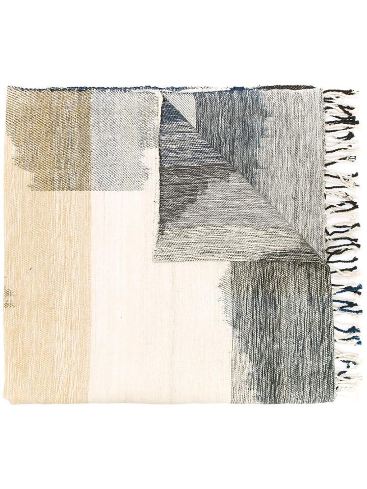 Humanoid Contrast Scarf, Women's, Beige, Organic Cotton/tussar Silk