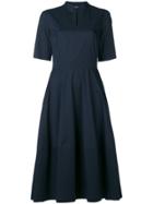Peserico V-neck Poplin Dress - Blue