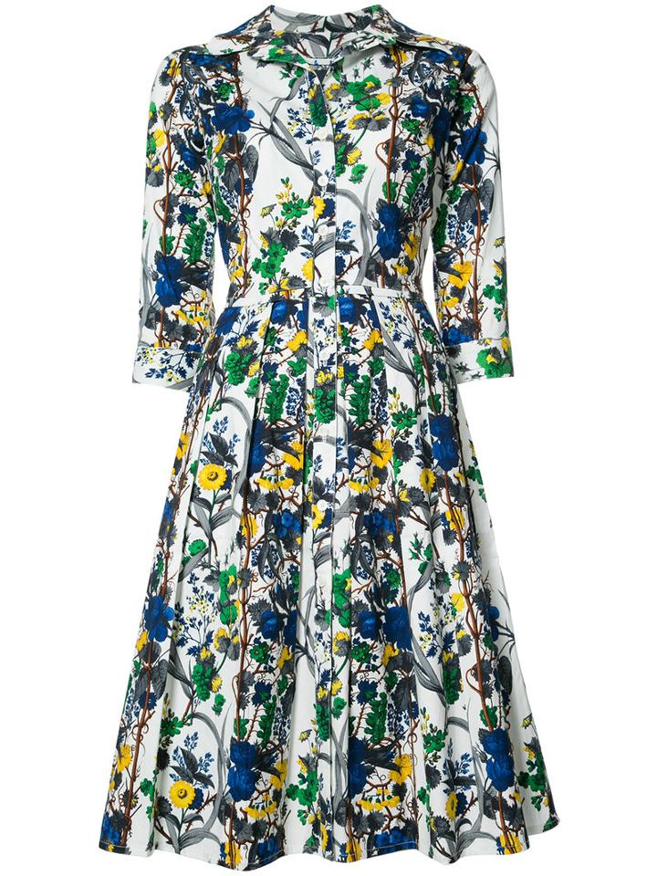 Samantha Sung - Audrey Queen Mary Dress - Women - Cotton/spandex/elastane - 4, White, Cotton/spandex/elastane