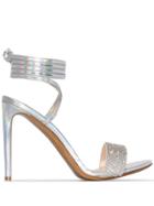 Alexandre Vauthier Kim 100mm Crystal-strap Sandals - Metallic