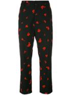 Golden Goose Deluxe Brand - Floral Chinos - Women - Cotton/virgin Wool - L, Black, Cotton/virgin Wool