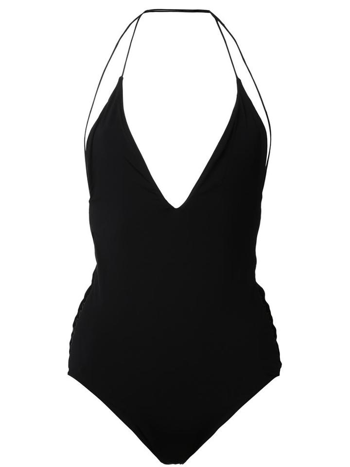 Dion Lee Laced Coil One-piece, Women's, Size: 10, Black, Polyester/spandex/elastane