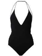 Dion Lee Laced Coil One-piece, Women's, Size: 10, Black, Polyester/spandex/elastane