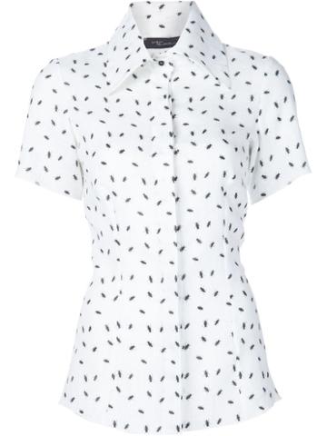 Area Di Barbara Bologna Pattern Short Sleeve 'flies' Button Down Shirt