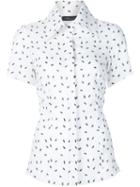 Area Di Barbara Bologna Pattern Short Sleeve 'flies' Button Down Shirt