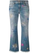 Roberto Cavalli - Light-wash Cropped Jeans - Women - Cotton/polyester/spandex/elastane - 42, Blue, Cotton/polyester/spandex/elastane