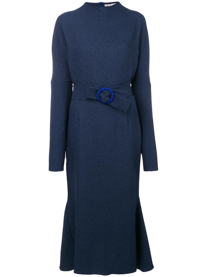 Edeline Lee Fitted Belted Dress - Blue