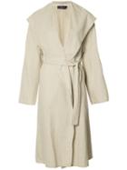 Y's - Waterfall Coat - Women - Cotton/linen/flax - 1, Nude/neutrals, Cotton/linen/flax