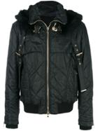 Balmain Marmot Fur-trimmed Quilted Jacket - Black