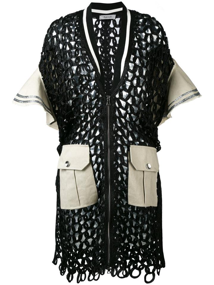 Aviù - Cargo Pocket Coat - Women - Cotton/polyamide/polyester/viscose - 40, Black, Cotton/polyamide/polyester/viscose