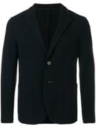 Harris Wharf London Waffled Knitted Blazer Jacket - Blue