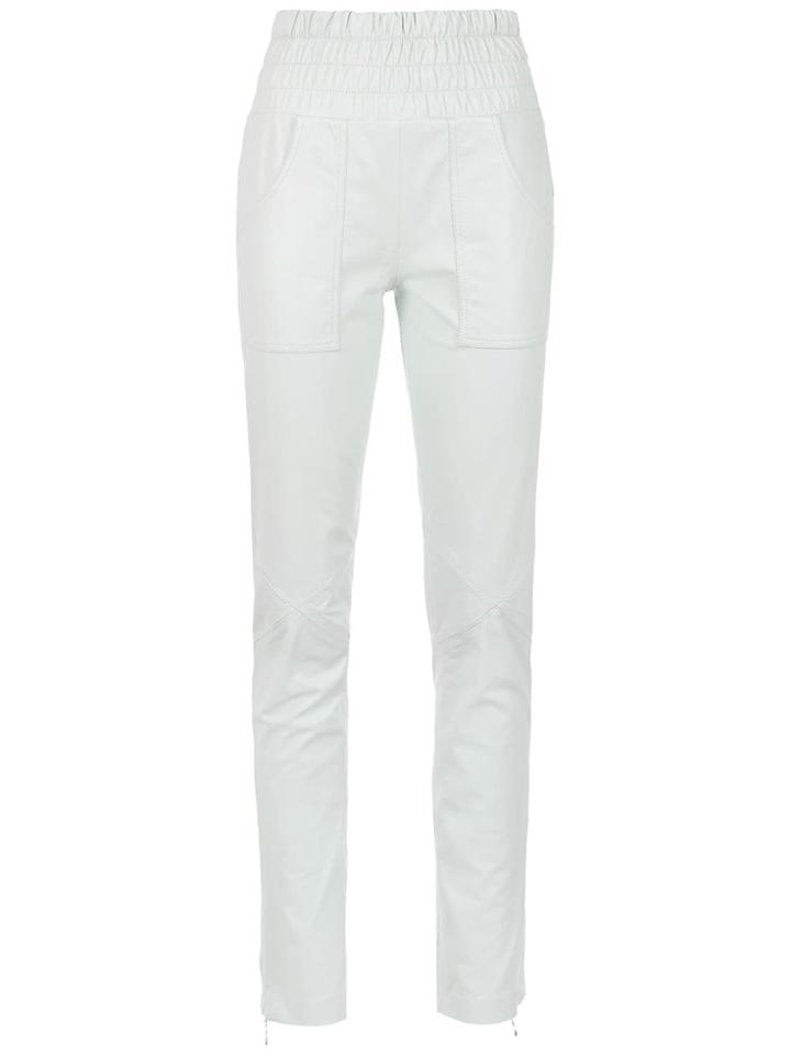 Clé Skinny Leather Pants - Green