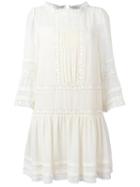 Crochet Lace Detail Dress - Women - Silk/cotton/polyester - 38, White, Silk/cotton/polyester, Red Valentino