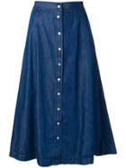 Calvin Klein Jeans Button Up Skirt - Blue