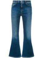Twin-set Cropped Flared Jeans, Women's, Size: 32, Blue, Cotton/polyester/elastodiene