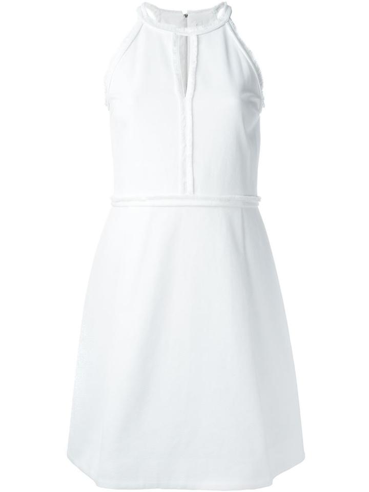 Victoria Victoria Beckham Piqué Mini Dress, Women's, Size: 8, White, Cotton