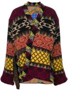 Etro Jacquard Pattern Belted Jacket - Multicolour