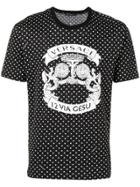 Versace Polka Dot Logo T-shirt - Black