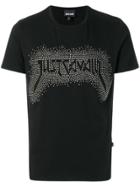 Just Cavalli Front Logo Embellished T-shirt - Black
