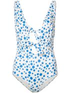 Morgan Lane Bubble Dot Print Sasha One-piece - White