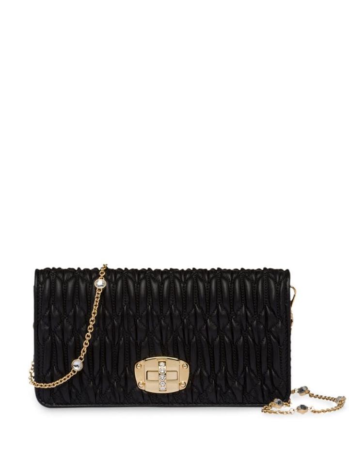 Miu Miu Crystal Gold Mini-bag - Black