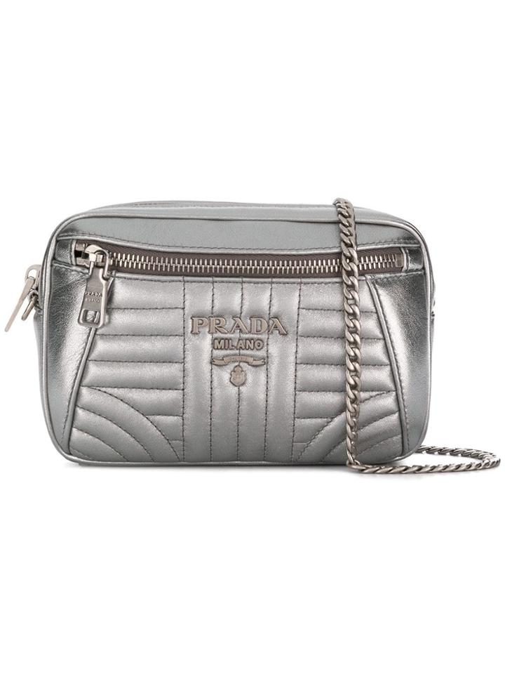 Prada Diagramme Bumbag - Silver