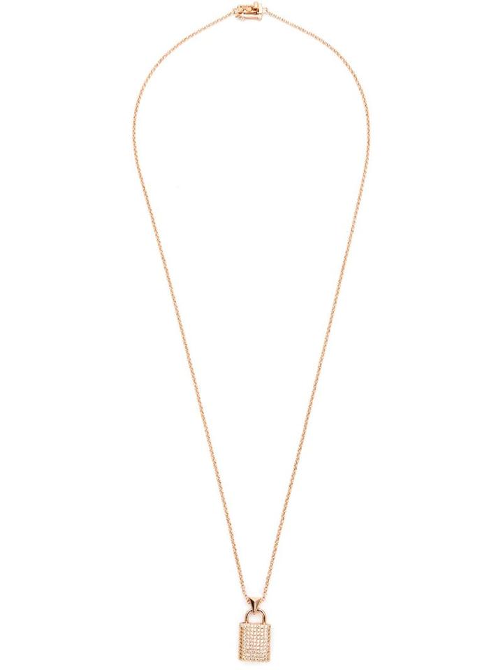 Eddie Borgo Pavé Padlock Pendant Necklace, Women's, Metallic
