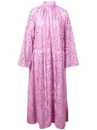 Tibi Lace Drawstring Midi Dress - Pink Lilac