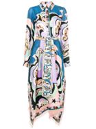 Emilio Pucci Colour-block Flared Midi Dress - Pink & Purple