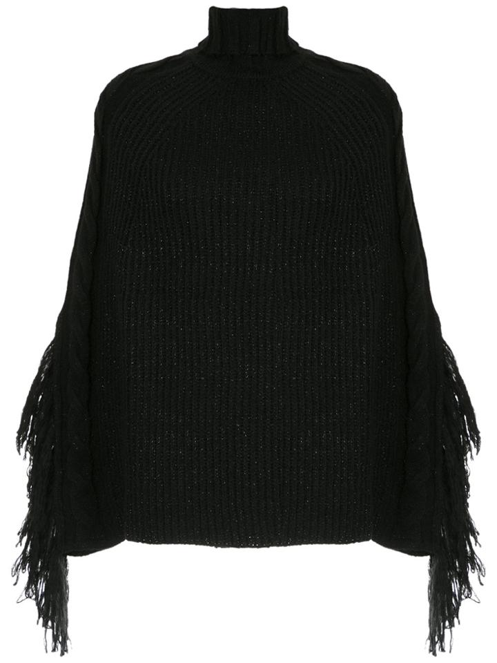 Cecilia Prado Maia Knit Poncho - Black