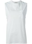 T By Alexander Wang Crew Neck Vest, Women's, Size: S, White, Cotton