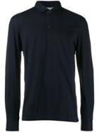 Brunello Cucinelli Long-sleeved Polo Shirt - Blue