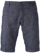 Dondup Felix Bermuda Shorts, Men's, Size: 35, Blue, Cotton/linen/flax/spandex/elastane