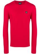 Ea7 Emporio Armani Logo Appliqué Sweatshirt - Red